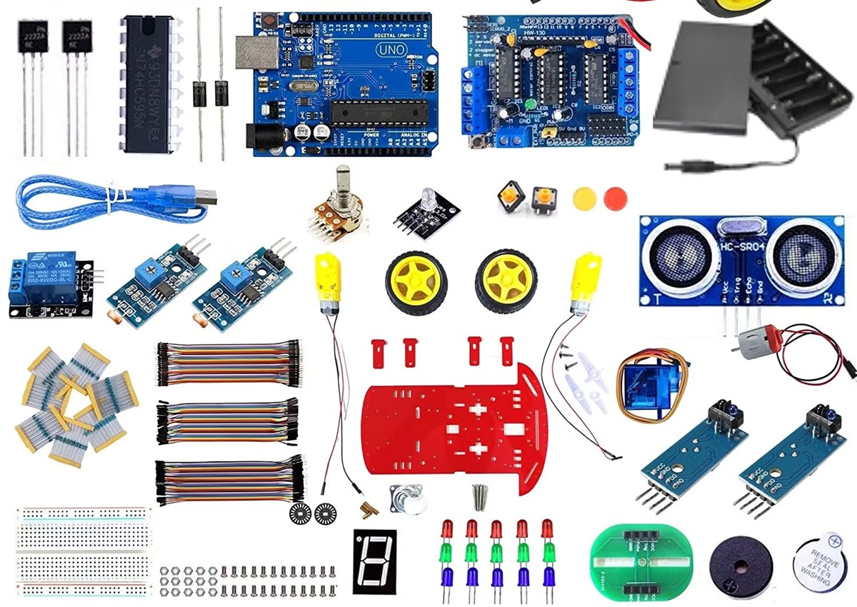 Multipurpose 3 in 1 Robotics Starter Kit for beginners to intermediate level user compatible with Arduino IDE and Uno r3